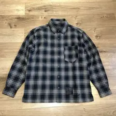 NEW ERA ブラックレーベル フランネルシャツ Mサイズ ブラックチェック