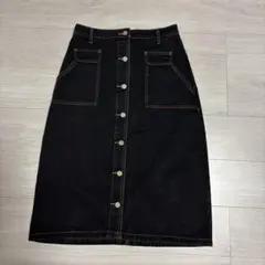 DAZYデニムタイトスカート ボタンフロント