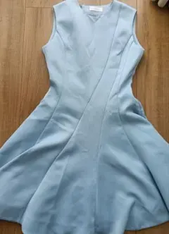 And Couture ノースリーブ フレアワンピース ライトブルー