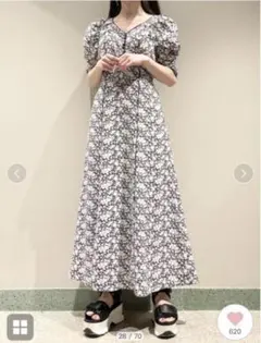 snidel Sustainableバリエプリントワンピース