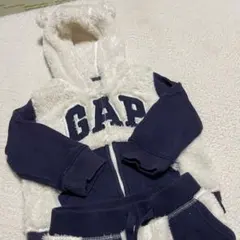 GAP フード付きジャンプスーツ ホワイト/ネイビー