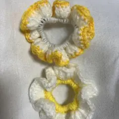 フリルデザインシュシュ2個セット