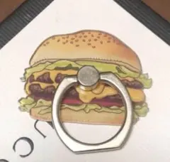バンカーリング スマホリング ハンバーガー　チーズバーガーのサムネイル