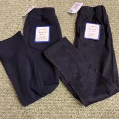西松屋　ストレッチパンツ 110cm 黒　デニム　2着　新品タグ付き