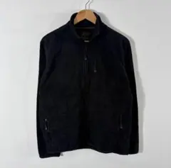 90s/vintage フリースジャケット ブラック　古着