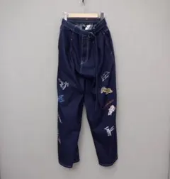 GALFY ガルフィー チャカパッチデニムパンツ ズボン ボトムス ホワイト