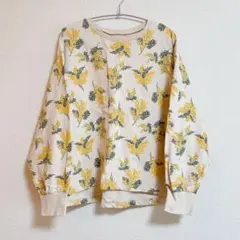 キンモクセイ柄長袖トレーナー LLサイズ