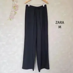ザラ ZARA カジュアルパンツ【M】黒 総ゴム オフィスカジュアル