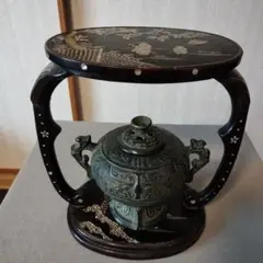 螺鈿　花瓶　古美術 Yahoo!オークション - 17)【大型 螺鈿 花瓶】 壺 飾 花器 骨董品