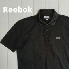 【美品】Reebok リーボック ポロシャツ M ブラック 速乾 ロゴ刺繍のサムネイル