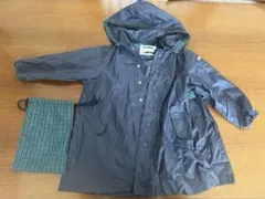 ファミリア　レインコート　ネイビー 110cm収納袋付き