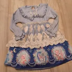 エコネコ　ワンピース　100 ブルー　水色