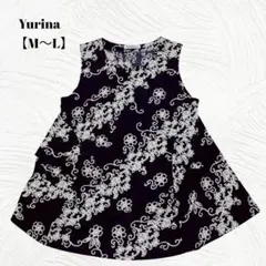 美品✨️Yurina　ユリナ【M～L】花柄ノースリーブ　チュニック　伸縮性有