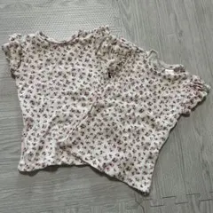 ザラベビー　ザラキッズ フリル袖 花柄 半袖シャツ 2点セット　104 110