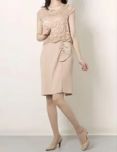 bon jeloud ビジューレース パーティドレス ワンピース 結婚式 二次会