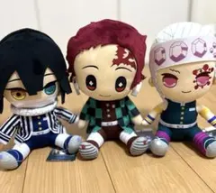 【新品タグ付き】鬼滅の刃 ぬいぐるみ 3体セット 炭治郎 伊黒小芭内 宇髄天元