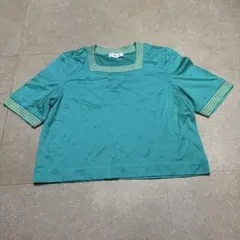 Yves saint Laurent 半袖　tシャツ　ターコイズグリーン　Mのサムネイル