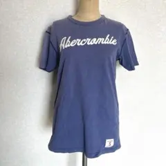 Abercrombie & Fitch Tシャツ ロゴ ネイビー