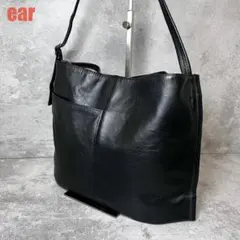 ear イアパピヨネ ぺったんワンハンドル ショルダーバッグ 本革 黒 ミニ