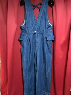 美品 A.P.C. デニム サロペット XS ホルターネック ベルトリボン 