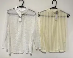 GU新品レースブラウス　ノースリーブタグ付き