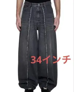 mm6 maison margiela バギーデニム　加工デニム　ブラックのサムネイル