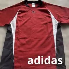 adidas 赤 ラグランスリーブ Tシャツ