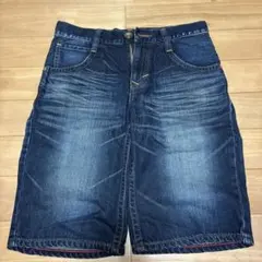 EDWIN ダークブルー デニムショートパンツ