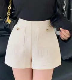 Dazy ツイード　ホワイト　ショートパンツ　ツイード風