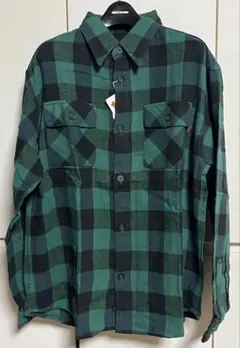 【新品】ミキハウス150cmチェックシャツ★長袖シャツ★グリーン系ブラック