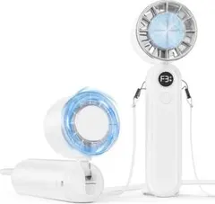 【新品】冷却プレート付き ハンディファン 携帯扇風機 3段階風量 USB充電式