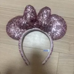 ディズニー カチューシャ ラメ スパンコール ピンク