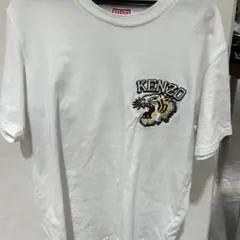 KENZO ホワイト Tシャツ トラ刺繍