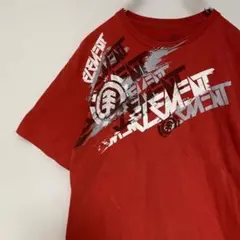 Element グラフィックプリント Tシャツ レッド
