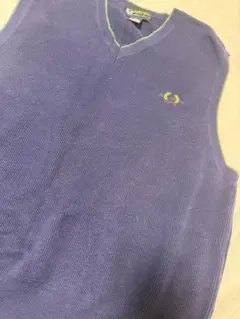 EBTEK Eddie Bauer Vネック ニットベスト ネイビー