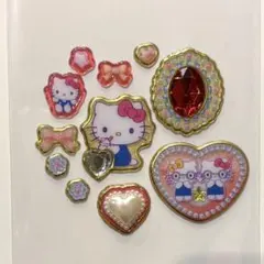 【正規品】ハローキティ（赤）　キラキラジュエルシール　おすそわけ