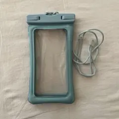 水色 防水スマホケース ストラップ付き