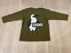 CHUMS チャムス 長袖Tシャツ カーキ キッズ
