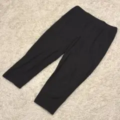 studioCLIP 訳あり 麻混 クロップドパンツ ブラック 春夏 Mのサムネイル