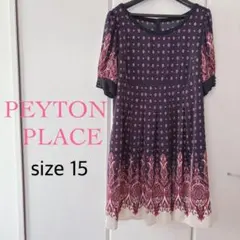 PEYTON PLACE ペイトンプレイス 華やかな総柄プリントワンピース 15