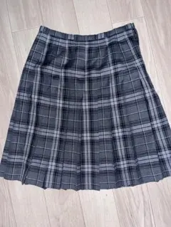 イーストボーイ グレー系チェック柄プリーツスカート