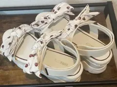 RANDA サンダル チェリー柄 リボン 厚底のサムネイル