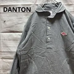 DANTON ビエラ起毛丸襟長袖プルオーバーシャツ ロゴ ワンポイント 定番のサムネイル