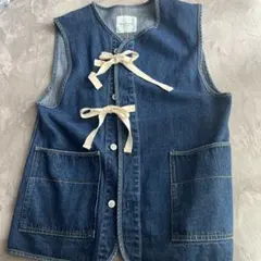 k*e様 FREAK'S STORE リボン付デニムベスト