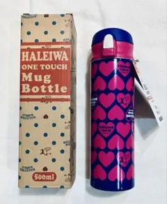 ハレイワ ワンタッチ マグボトル500ml ハート・ディープピンクのサムネイル