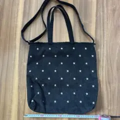 ニコアンドトートバッグ　コーデュロイ黒のサムネイル