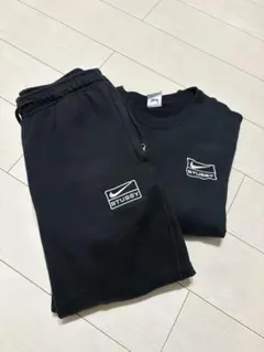 【希少】Stüssy × Nike セットアップ スウェット ブラック シミあり