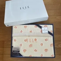 ELLE 花柄 マイヤー綿毛布 140×200cm 1枚