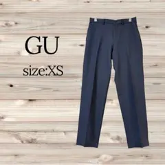 GU シアサッカー イージーアンクルパンツ XS ネイビー 軽量 ジーユー 良品