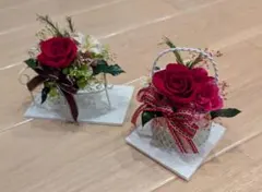 プリザーブドフラワー アレンジメント バスケット型